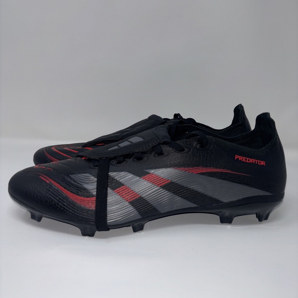 Adidas Predator League FT FG/MG Black Red ID1322 Soccer Cleats Men's 10.5